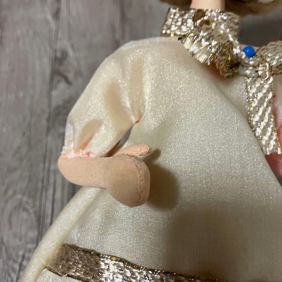 3F 【希少・昭和レトロ】ポーズ人形 当時物 金髪 サテンワンピ 昭和レトロ