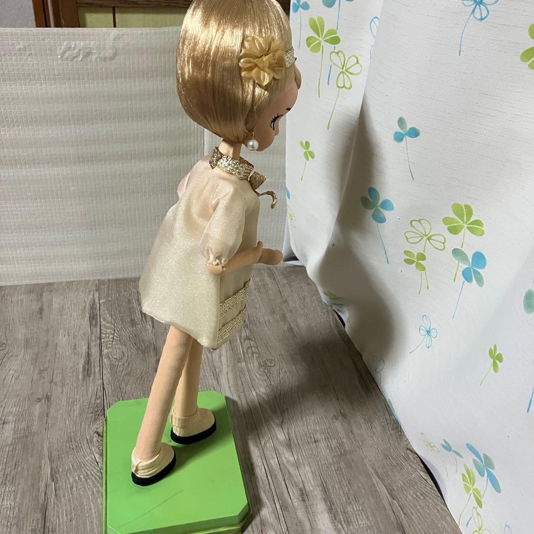 3F 【希少・昭和レトロ】ポーズ人形 当時物 金髪 サテンワンピ 昭和レトロ