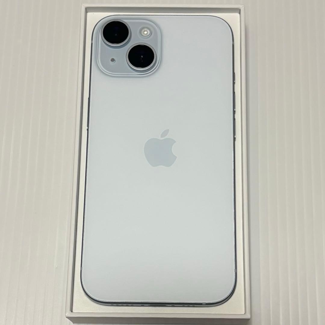 バッテリー100% iPhone15 128GB SIMフリー 本体 ブルー