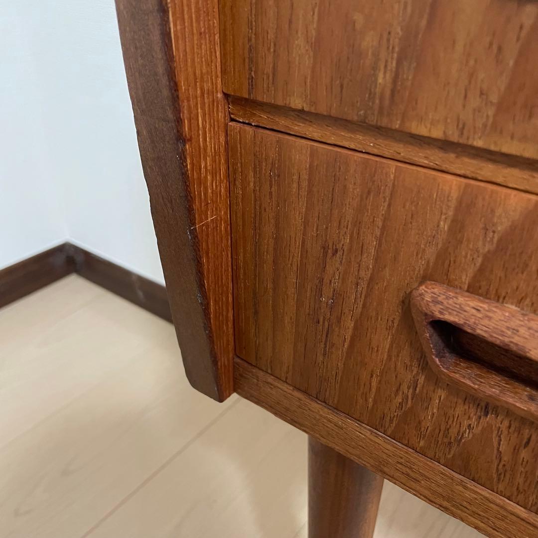 北欧　ヴィンテージ　3段チェスト　チーク