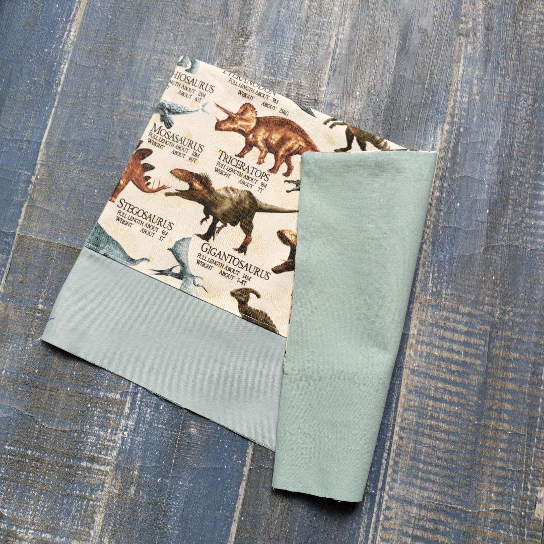 ぽこさま専用☆ハンドメイド☆入園入学5点セット　リアルダイナソー　ブルーグレー