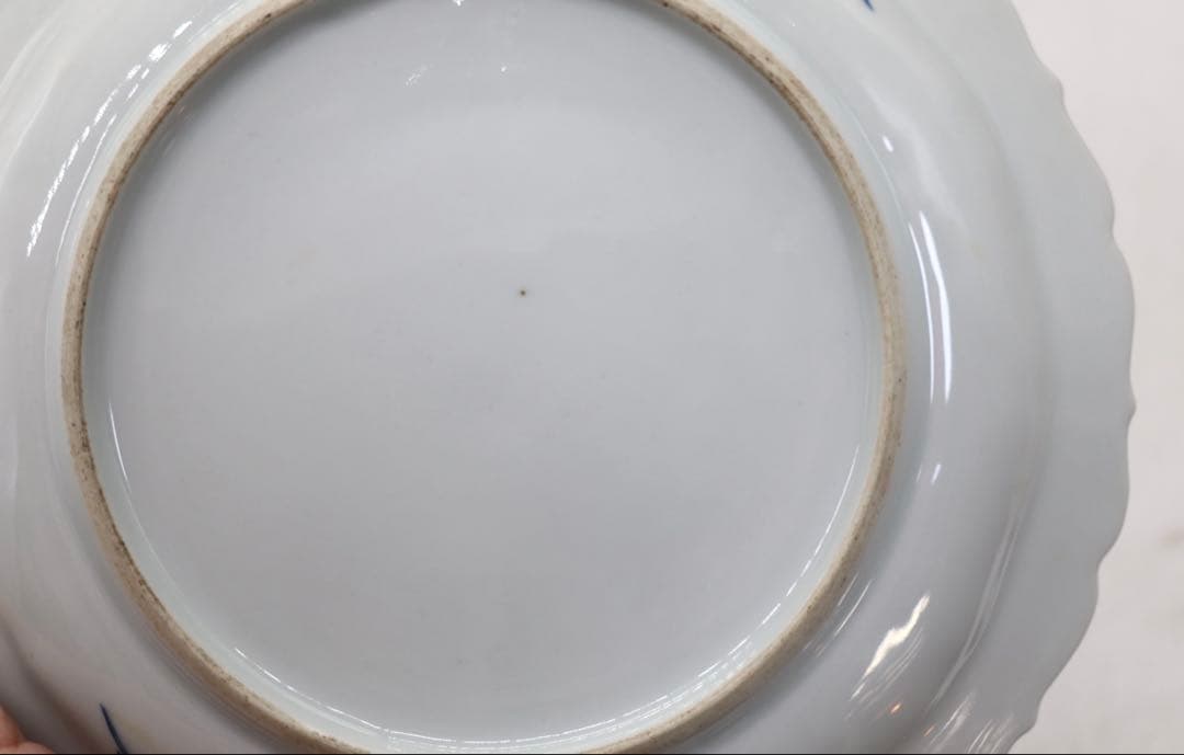 柿右衛門　梅紋　花口　大皿　送料込み269322