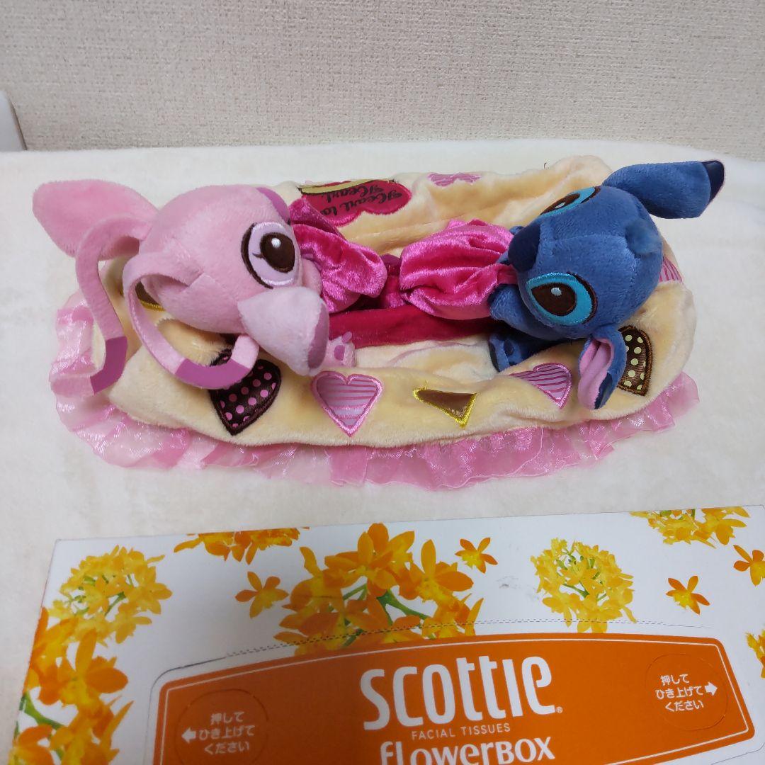 ディズニーストア スティッチ&エンジェル ティッシュカバー バレンタイン
