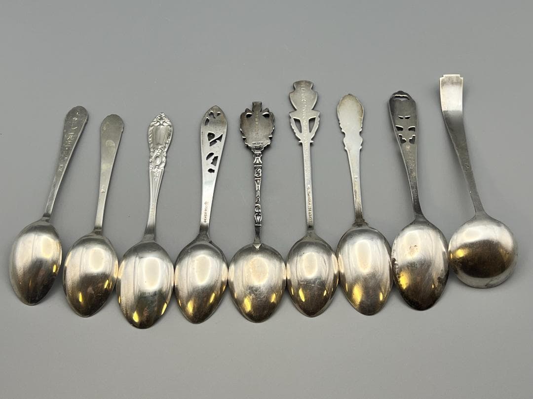 SILVER950 925 600 銀製 刻印 スプーン 9点 重量144g