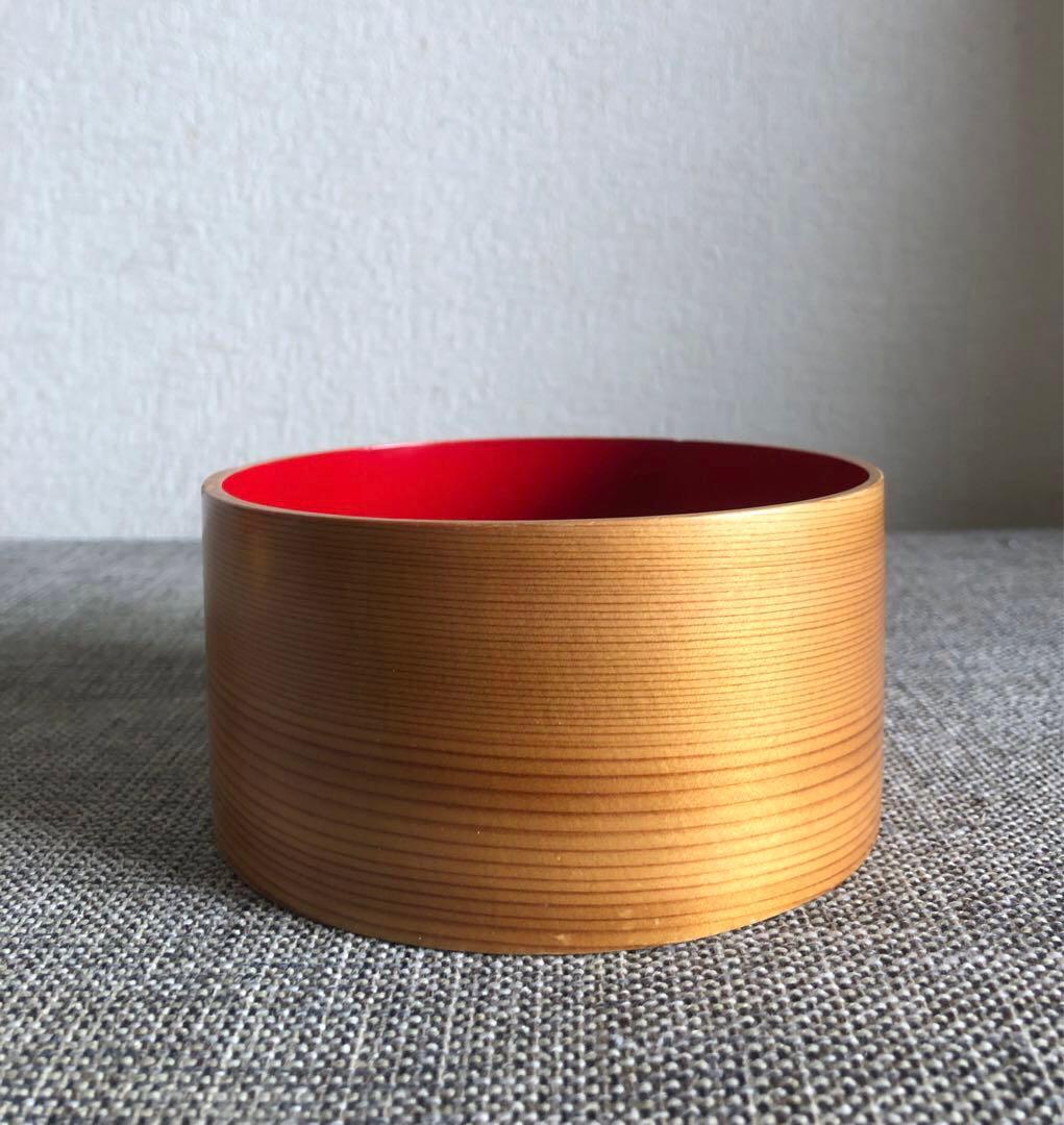 秋田 大館 曲げわっぱ 弁当箱 内朱 朱塗