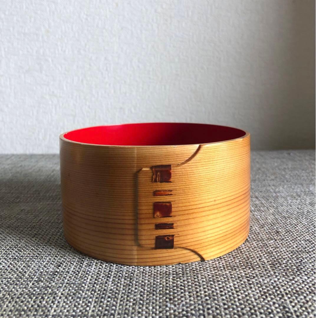 秋田 大館 曲げわっぱ 弁当箱 内朱 朱塗