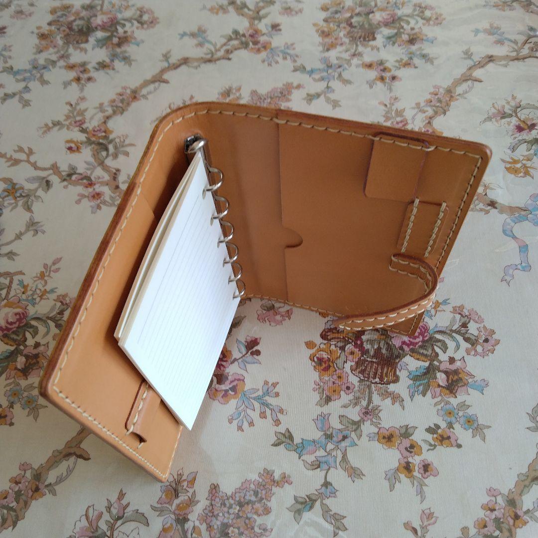 システム手帳　ルガトショルダー　黄 B7ミニ6穴用　フラットタイプ