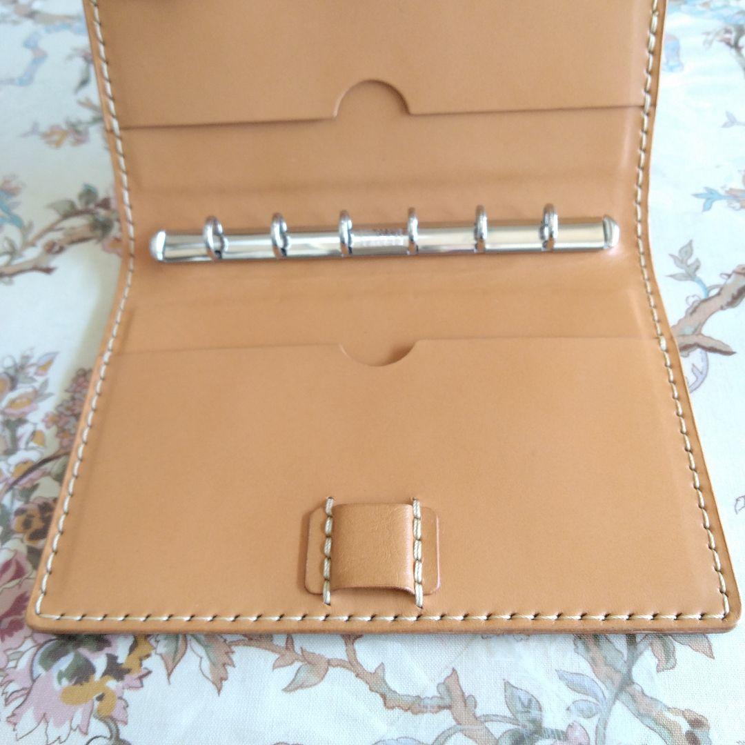 システム手帳　ルガトショルダー　黄 B7ミニ6穴用　フラットタイプ