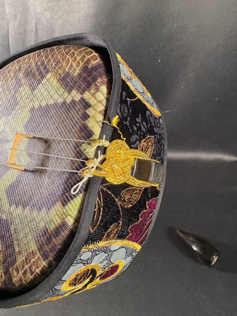 D021 沖縄 三線 蛇皮 人工皮 弦楽器 ハードケース付