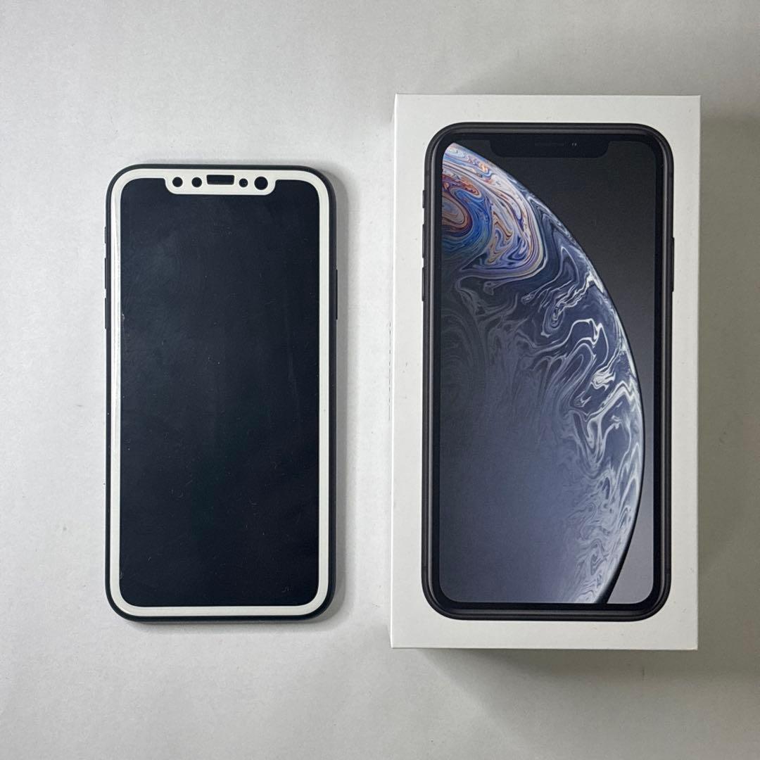 iPhoneXR 本体 64GB ブラック 初期化済み SiMロック解除 箱付き