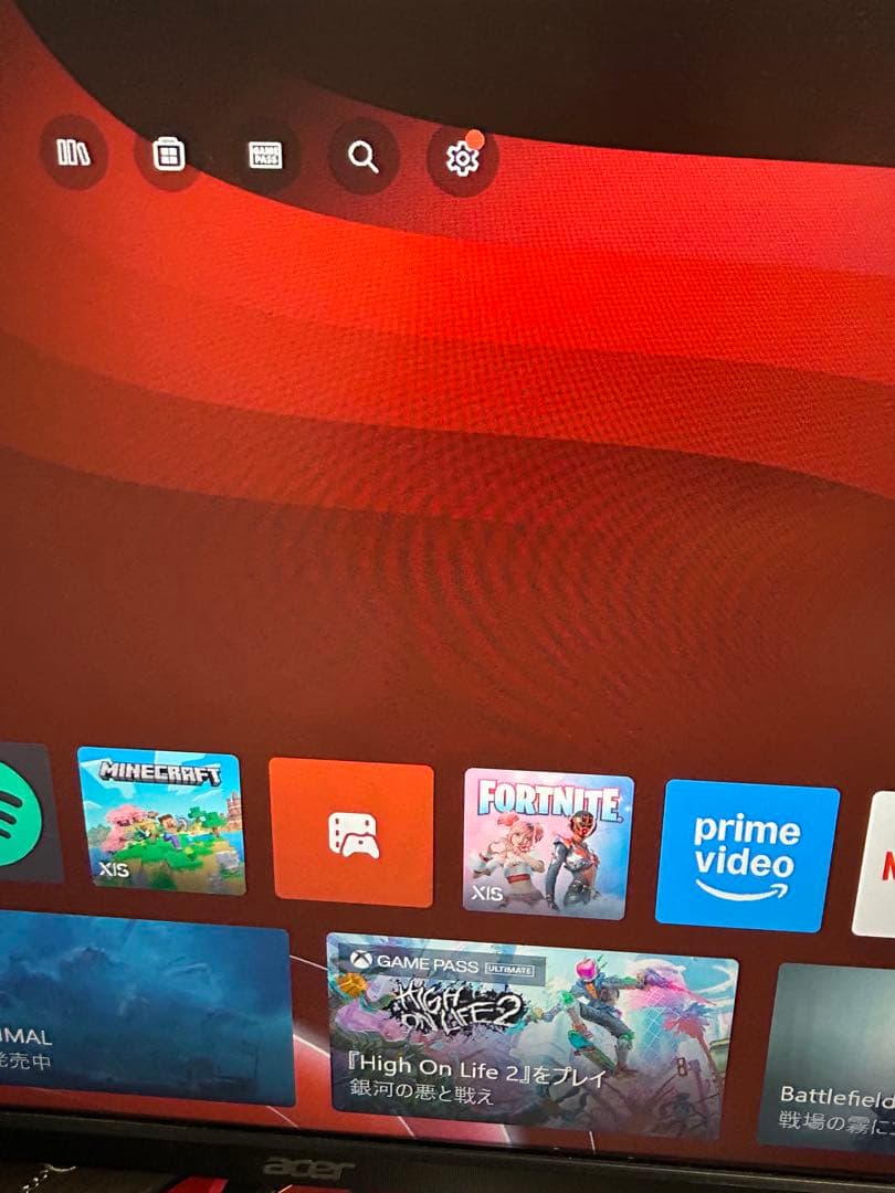 Acer ゲーミングモニター　120fps 144hz