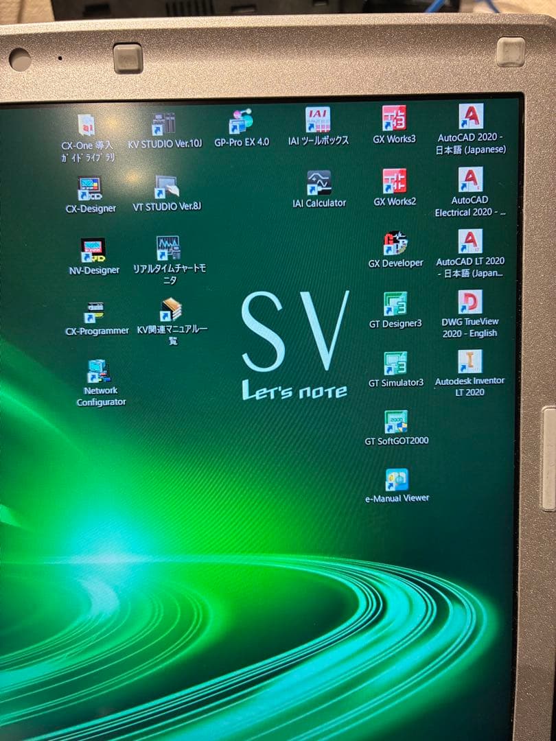 Panasonic Let's note SV8 AutoCAD PLCソフト