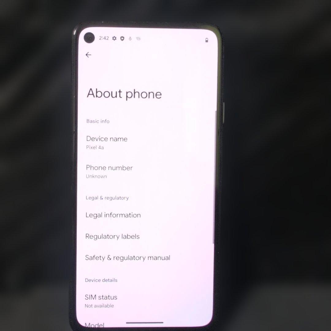 Pixel4a（5G）ジャストブラック　ソフトバンク