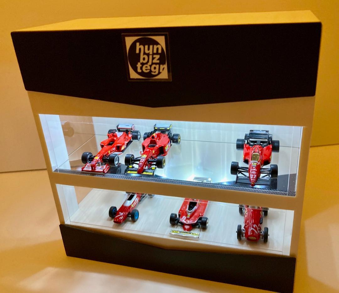1/64展示10台可能・特殊WH&BK・2層式ディスプレーBOX /ネオジオラマ