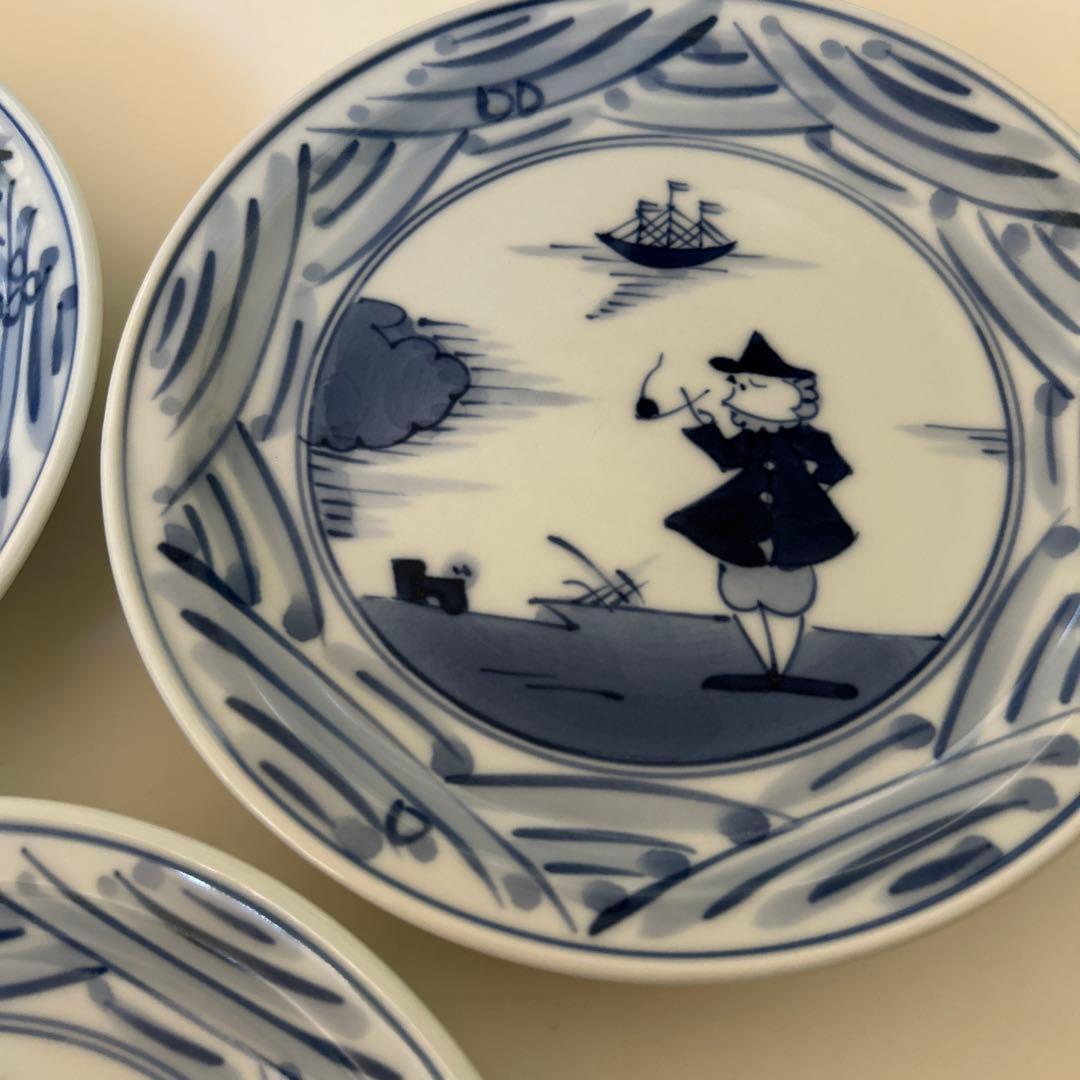 有田焼　しん窯　青花　3枚