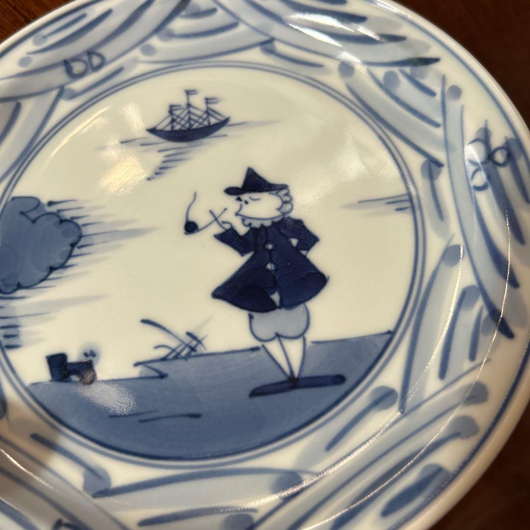 有田焼　しん窯　青花　3枚