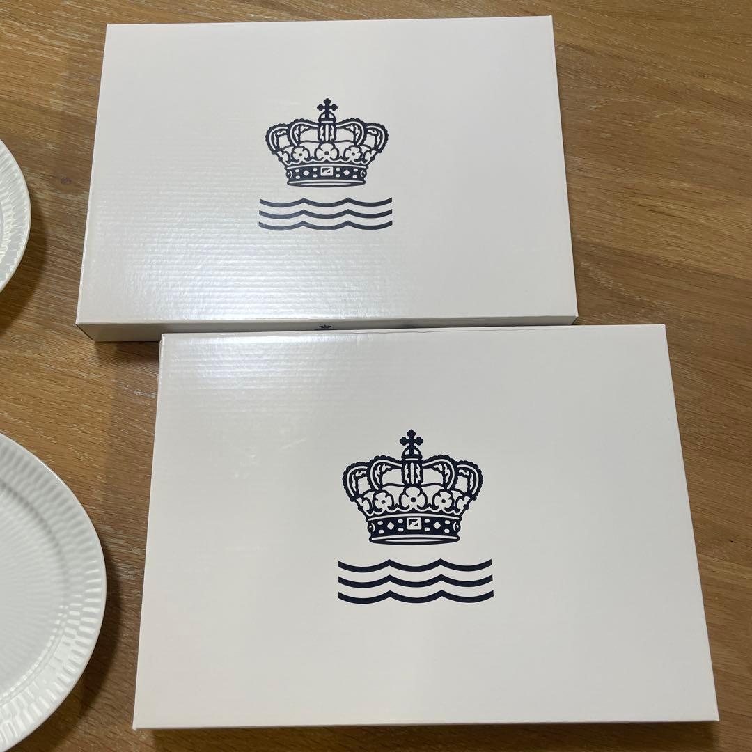 最終価格　ロイヤルコペンハーゲン　フルーテッドシグネチャー　オーバルプレート2枚