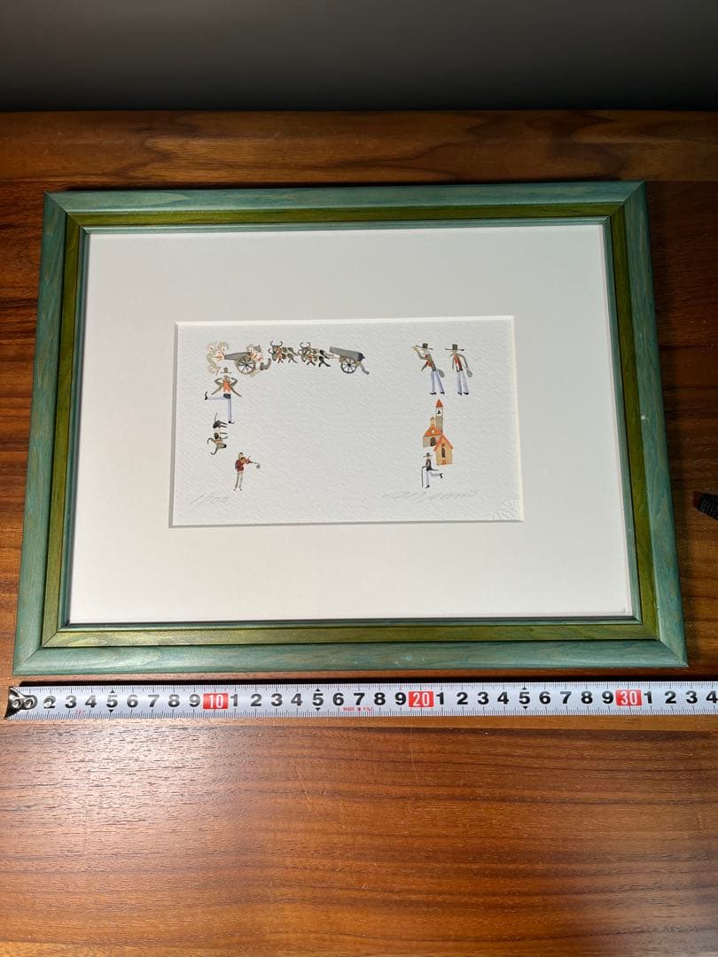 【限定100部・希少1番】安野光雅 ピエゾグラフ『バイオリンひきとうた』額装品