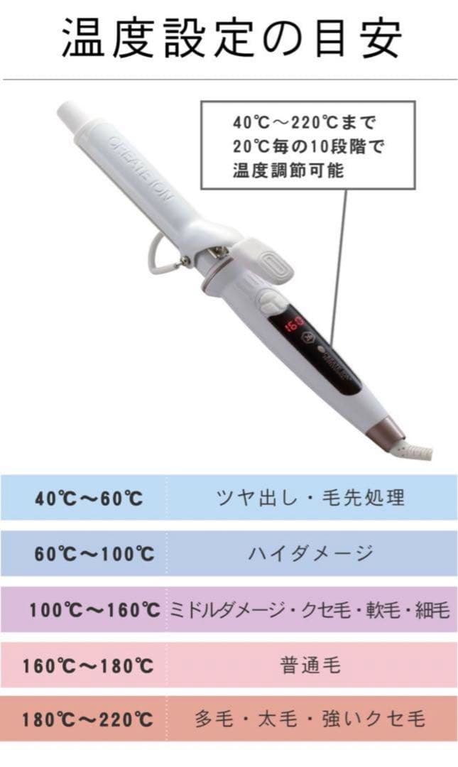 【新品】 クレイツ エレメアカール 32mm SC-G73310W ヘアアイロン