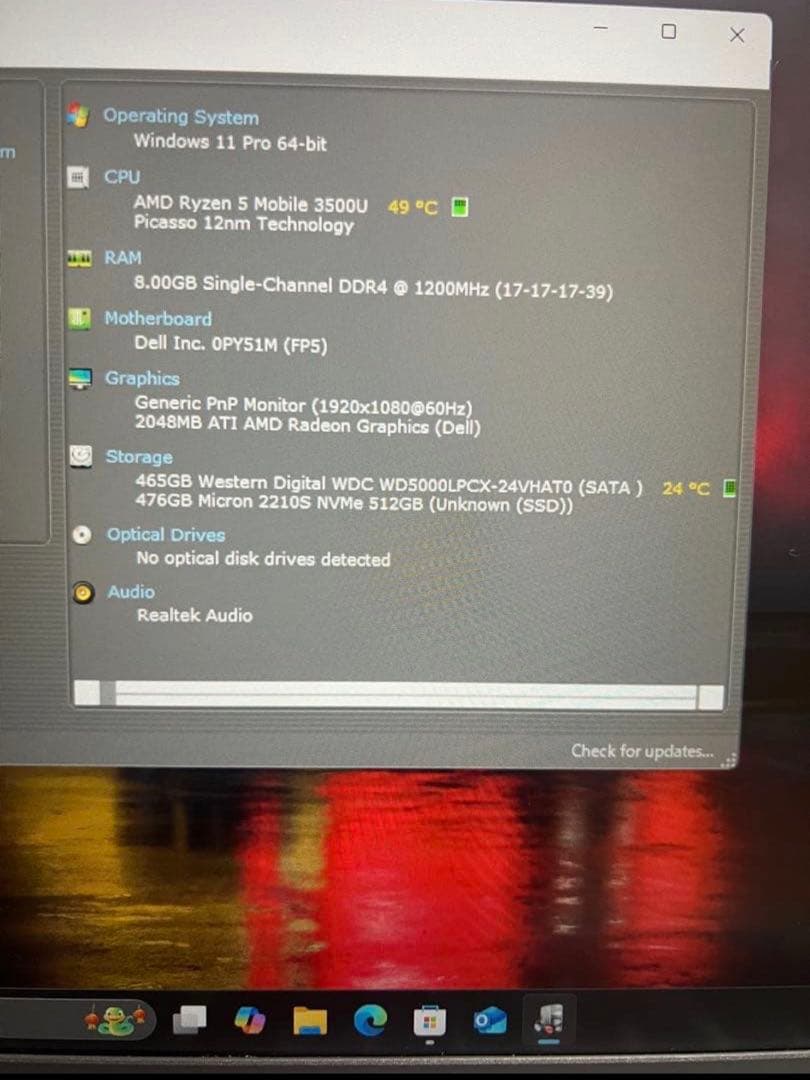 DELLノートパソコンWin11/8GB/SSD512GB/HDD/office