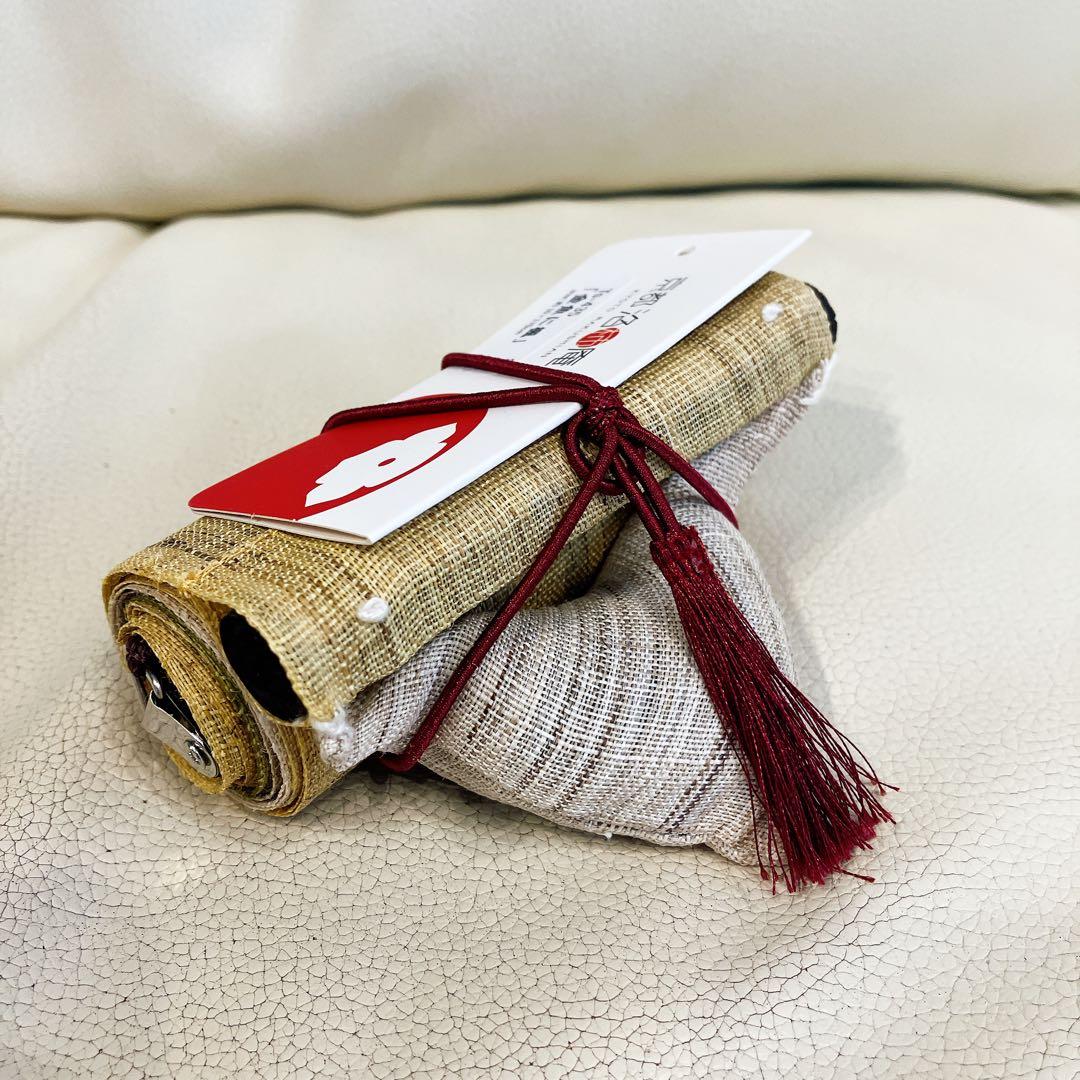 京都洛柿庵 細タペストリー　手描き 細タペストリー 金魚に楓