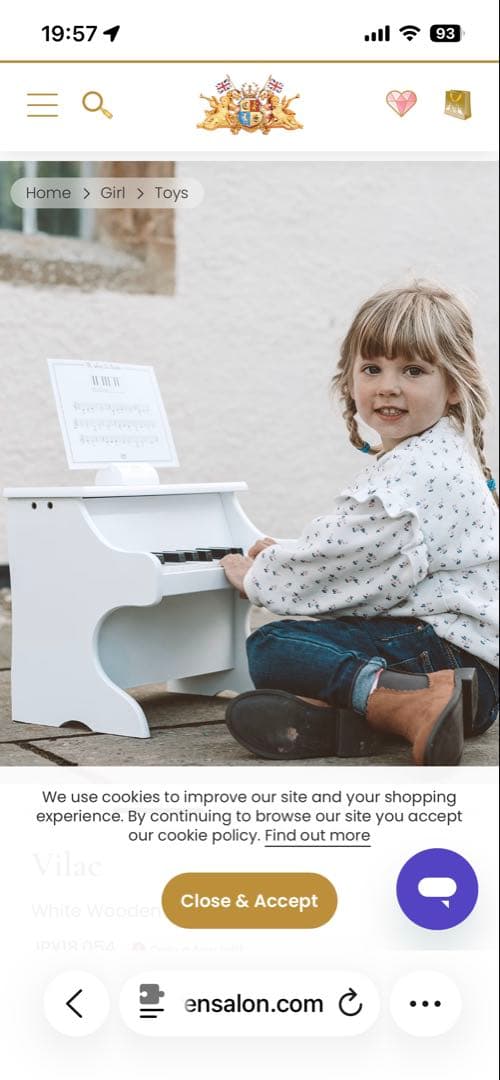 Vilacの Piano ミニピアノ　木製　黄色　フランス　雑貨