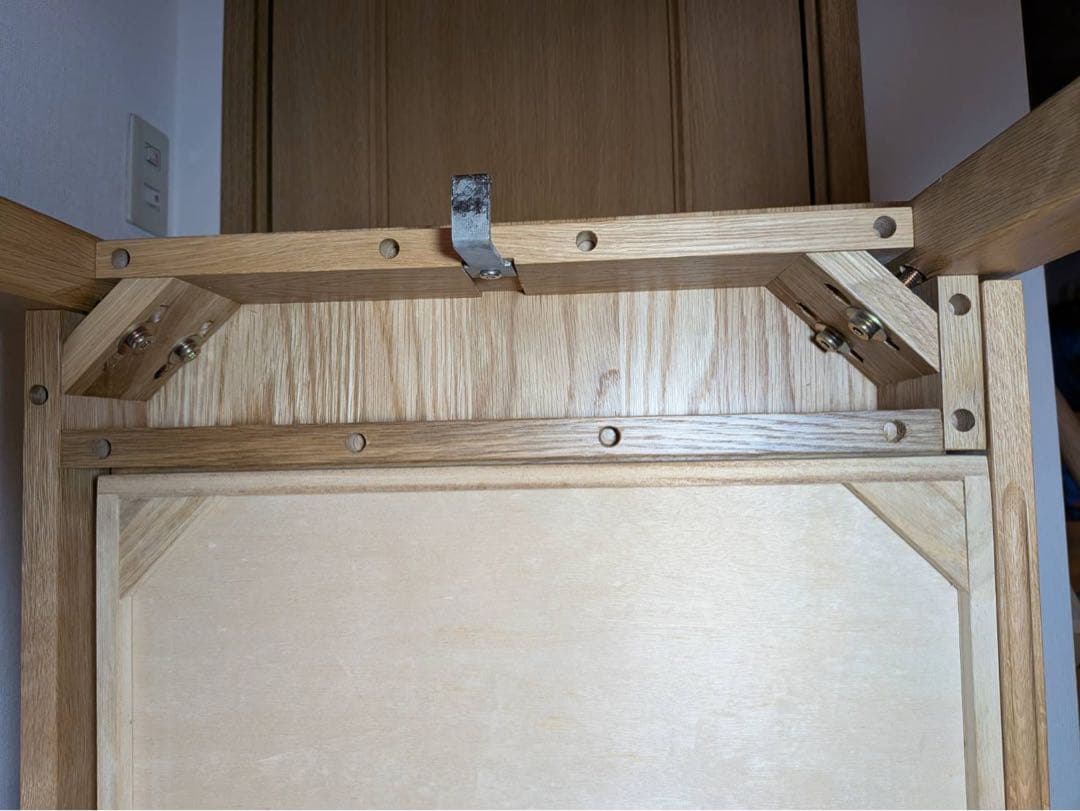 ■送料込■無印 木製デスク オーク材 110 事務 学習 勉強机 テーブル引出