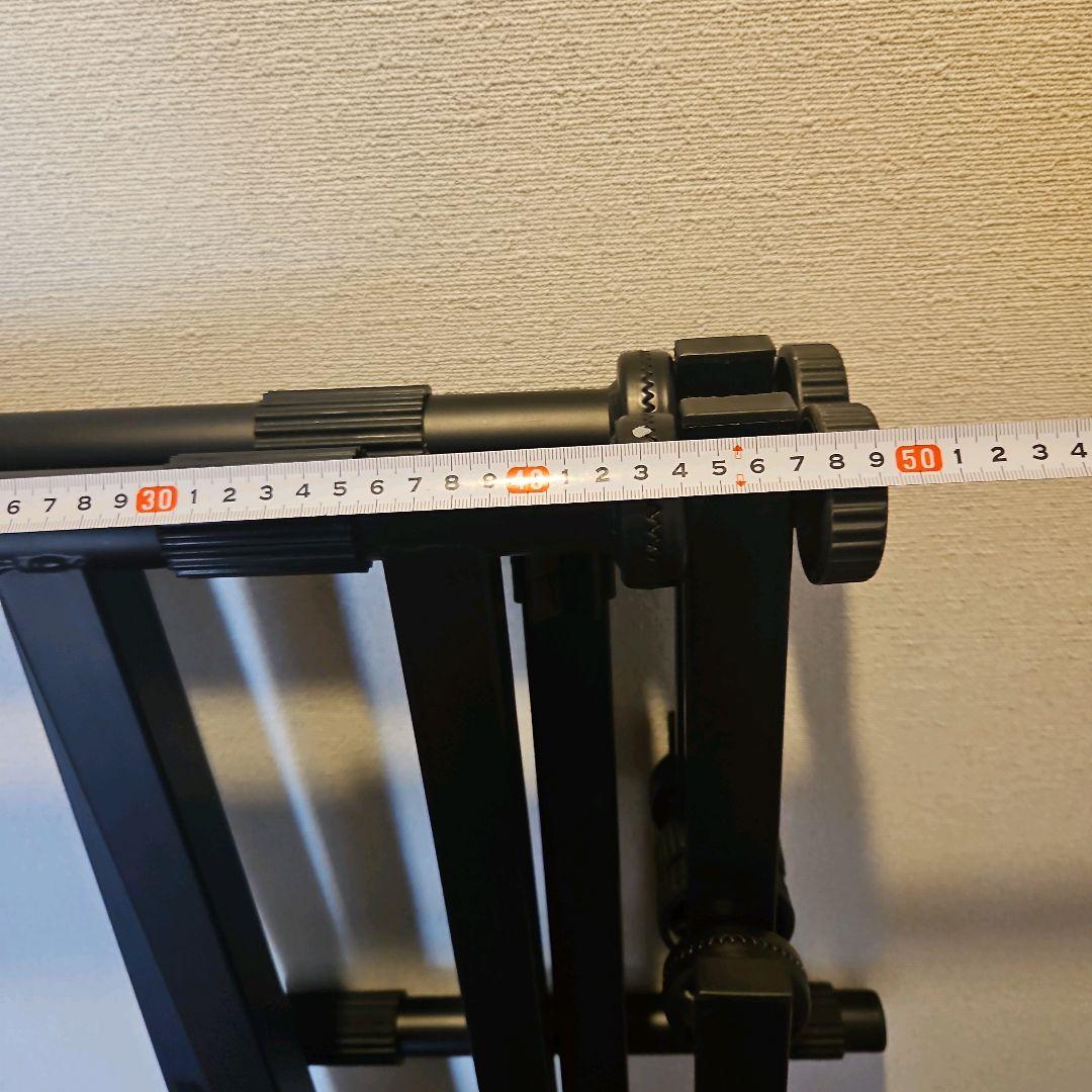 ashton２段　キーボードスタンド 　拡張スタンド高さ、幅調整可能 黒