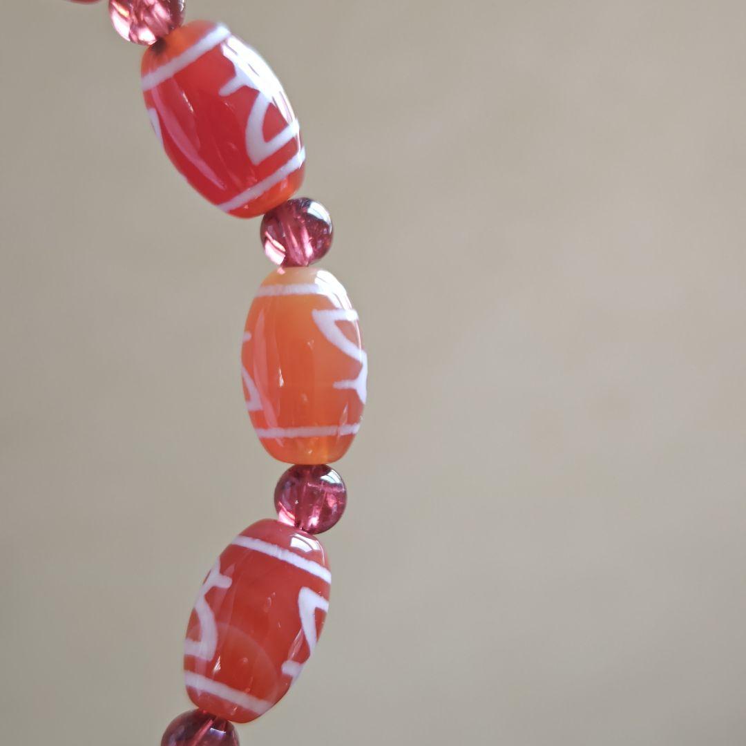 ピンク系♡財神ちび天珠、ガーネット