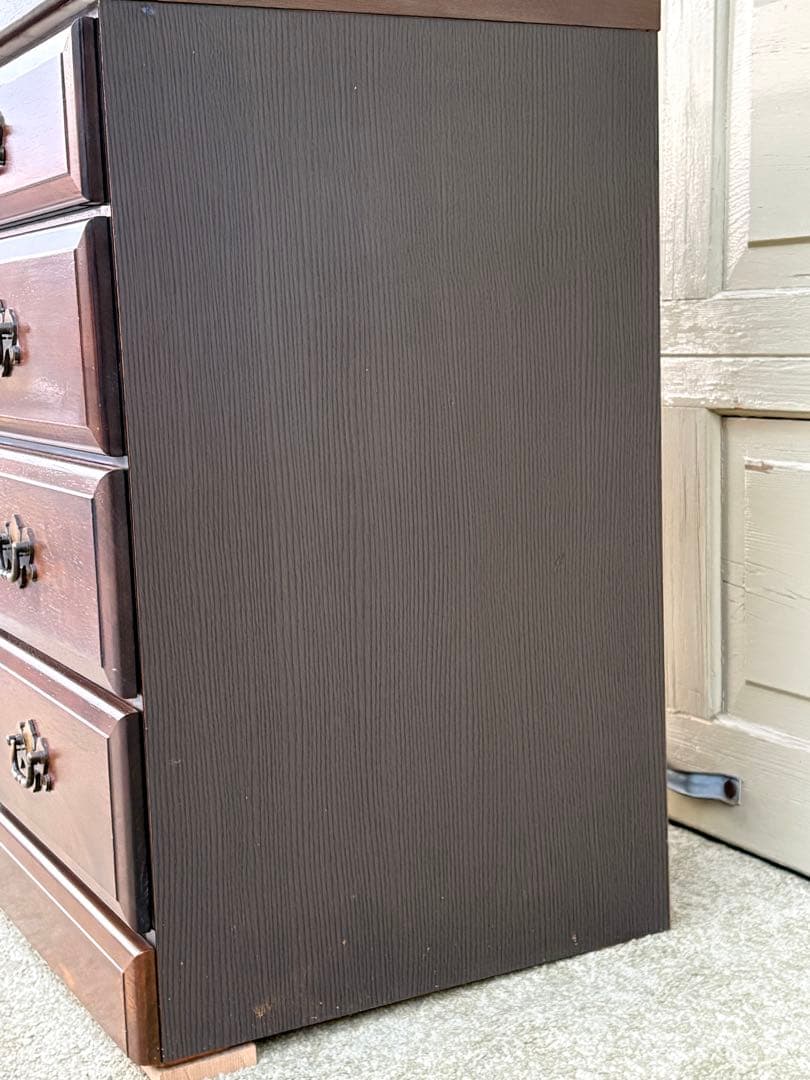 4段チェスト 幅43cm コンパクト ダークブラウン サイドチェスト 収納家具