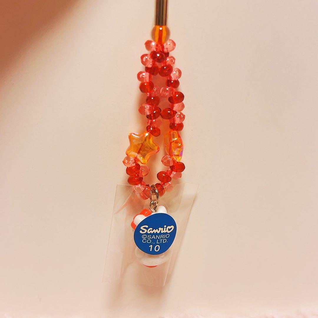 希少レア　ハローキティ　横浜限定　ドロップビーズストラップ　2000年製 レトロ