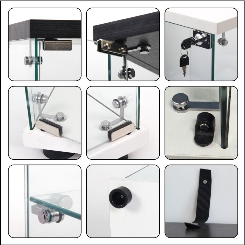 【新品】 3段スリム コレクションケース ガラス フィギュアケース 棚 ホワイト