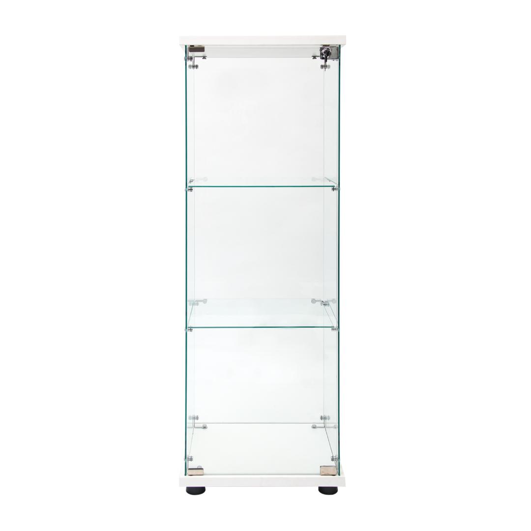 【新品】 3段スリム コレクションケース ガラス フィギュアケース 棚 ホワイト