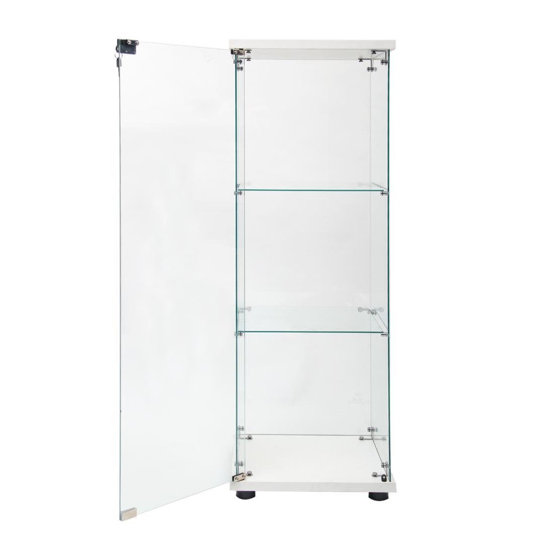 【新品】 3段スリム コレクションケース ガラス フィギュアケース 棚 ホワイト