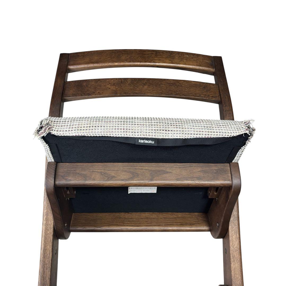 カリモク家具 デスクチェア CU1007 オーク材 学習椅子 高さ調節可