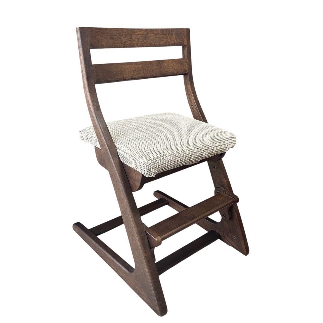 カリモク家具 デスクチェア CU1007 オーク材 学習椅子 高さ調節可