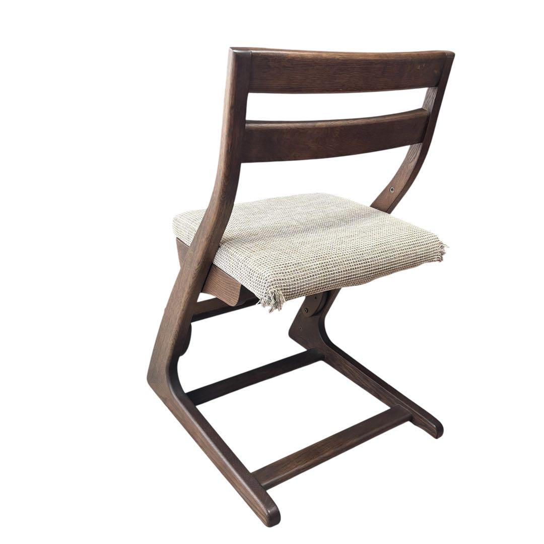 カリモク家具 デスクチェア CU1007 オーク材 学習椅子 高さ調節可