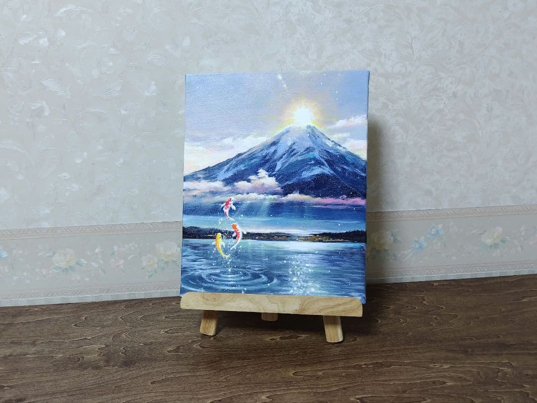 k*o様 【富士の鯉】アクリル画 F3 風景画 開運絵画