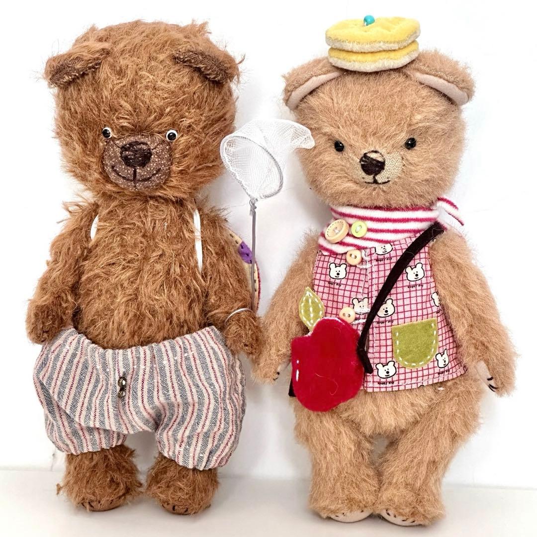 ピクニックくまさん アーティストベア テディベア 海外作家様 ハンドメイド 置物