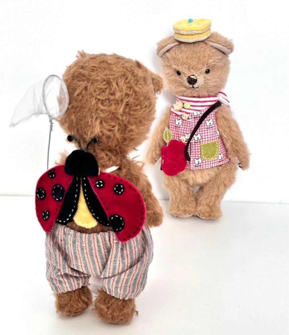 ピクニックくまさん アーティストベア テディベア 海外作家様 ハンドメイド 置物
