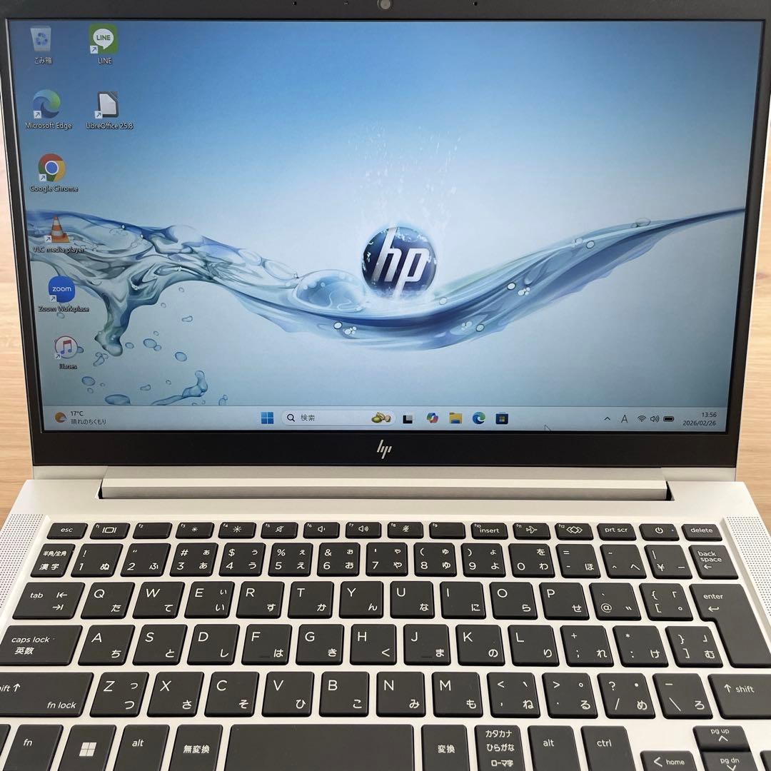 【極美品】HP 2023年製 第13世代 i5 メモリ16GB バッテリー超優良