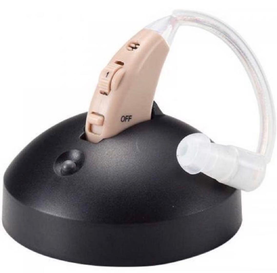 【極美品】楽ちんヒアリング　本体充電セット　ベージュ　ショップジャパン