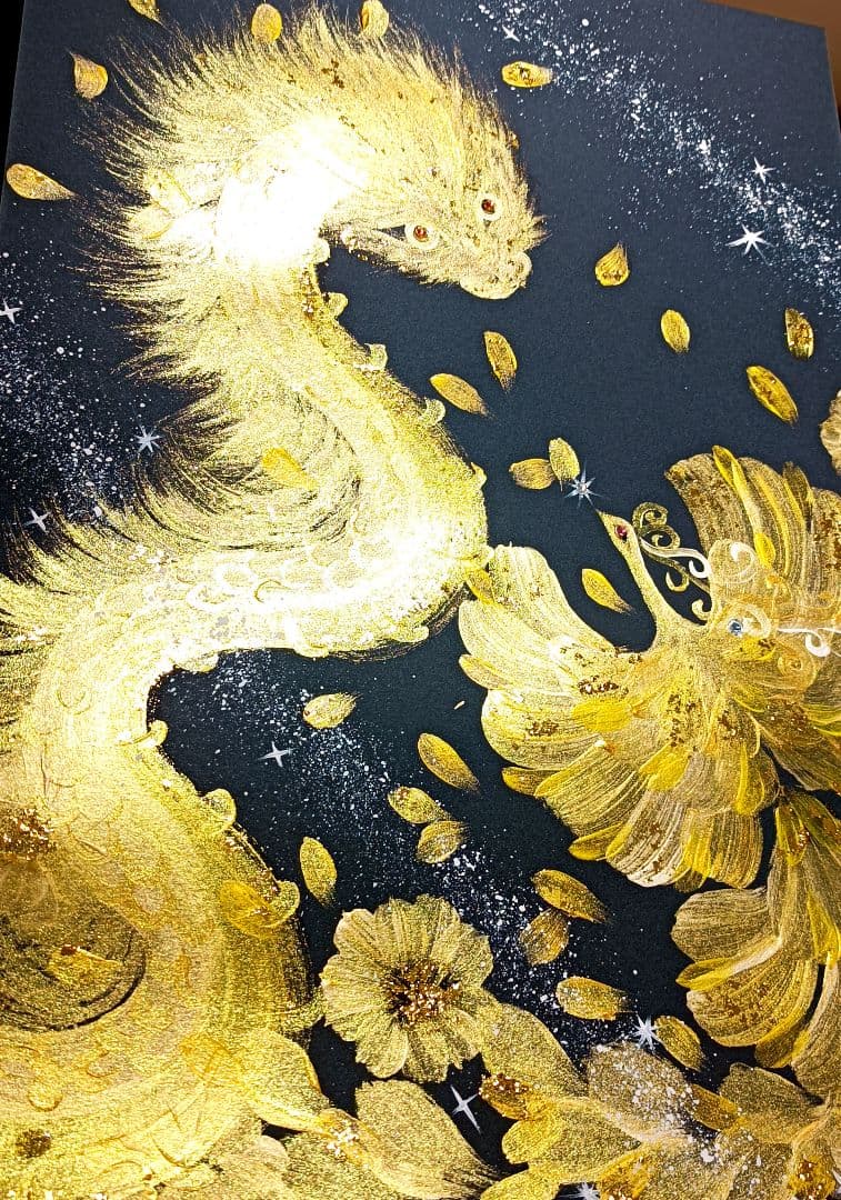 開運絵画　❀煌めき黄金コンビ様❀特別品天赦日作成❀