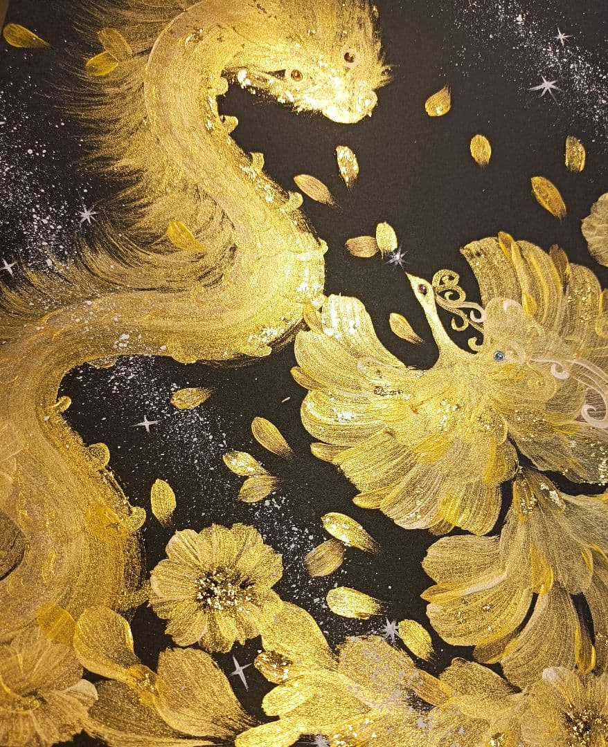 開運絵画　❀煌めき黄金コンビ様❀特別品天赦日作成❀