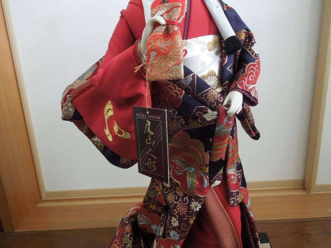 尾山人形　加賀友禅　和風着物美人　佳麗　寿美礼 作　箱入り（未使用）保管品