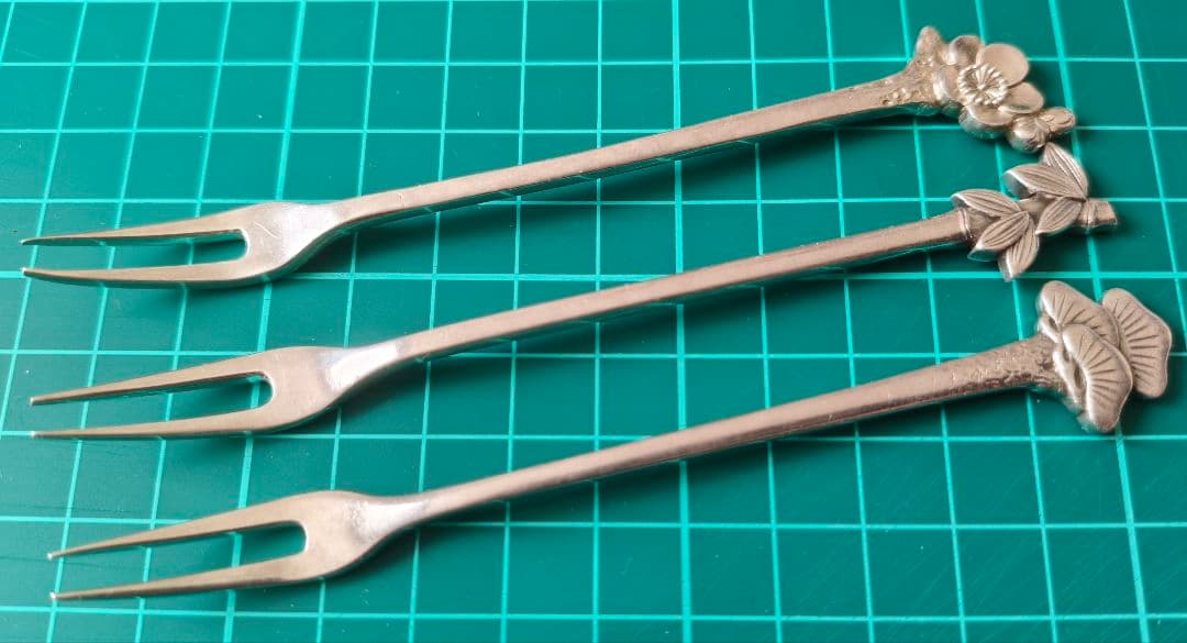 尚美堂 純銀刻印あり54g フォークセット松竹梅