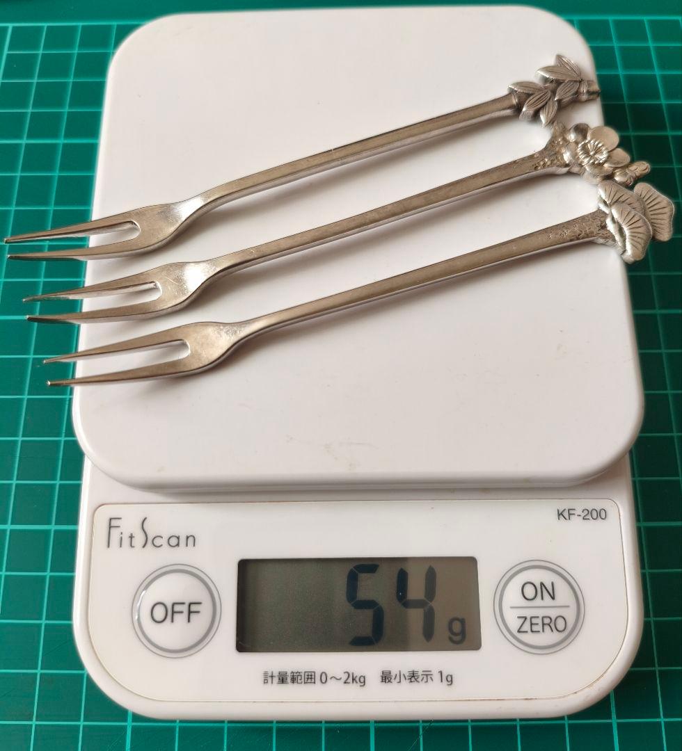 尚美堂 純銀刻印あり54g フォークセット松竹梅