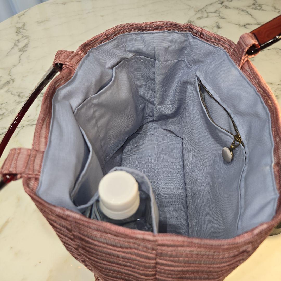 綴織り夏帯リメイク　持ち手樹脂バッグ㊼