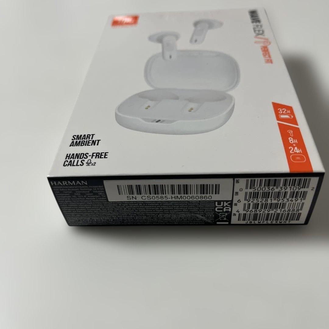 JBL WAVE FLEX ワイヤレスイヤホン　白
