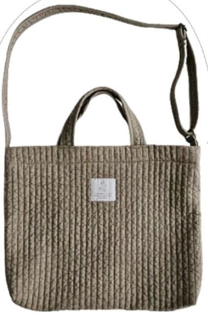 ブラックチェック柄トートバッグ＆巾着袋セット